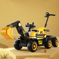 Excavatrice Jouet Électrique Télécommandée pour Enfants, Matériaux Écologiques, Modèle Grand Format à Conduire, pour 2-4 Ans, Véhicule de Construction