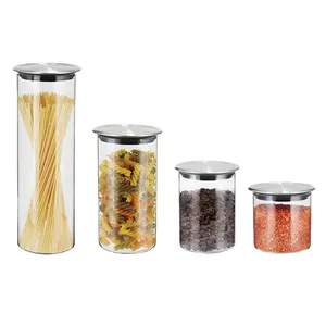 Kitchen Accessories Containers Storage with Stainless Steel Lid Kitchen Food Storage Container