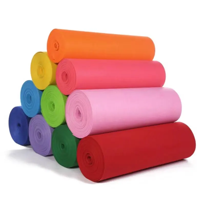 Wholesale colored pet needle punched non-woven felt fabric