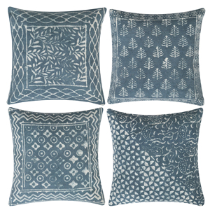 Funda de cojín de algodón índigo hecha a mano, funda de almohada, patrón geométrico versátil, seda, uso en exteriores, Hotel, superventas, caja textil para el hogar - Product Image 2