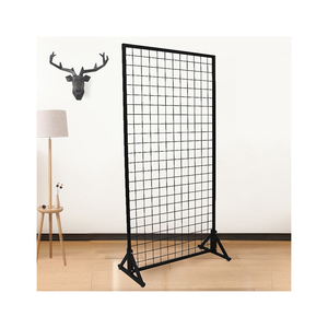 Kainice Tùy Chỉnh Đôi Mặt Freestanding Dây Gridwall Hiển Thị Giá Kim Loại Lưới Thép Lưới Bán Lẻ Kệ Trưng Bày - Product Image 1