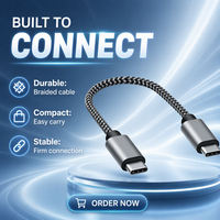 Câble de charge rapide USB-C 240W PD3.1 en aluminium et nylon de 0,15 m pour iPhone 17/16/15 Pro Max, pour A16/A17, pour iPad Pro