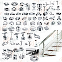 Supports de main courante modernes en acier inoxydable pour balustrade de terrasse, fixation supérieure, embouts de tuyau résistants à la rouille pour poteau de garde-corps