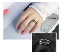 Bague d'ouverture en argent sterling 925, incantation rétro, personnalité féminine, nouvelle tendance, ornement, article cool, fille, tout assorti