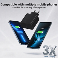 Chargeur Super Rapide PD 45W GaN QC PPS, Prise EU, Adaptateur Mural Type C, Vente en Gros d'Usine, Charge Rapide pour iPhone Samsung