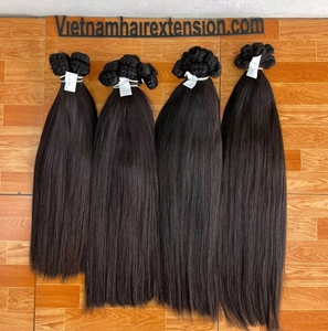 Extensions de cheveux naturels bruts du Vietnam, sans perte ni nœuds, double épaisseur, lisses, pour femmes afro-américaines, 100g, tissage. - Product Image 2