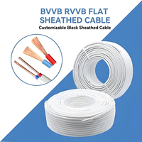 Fabrik-Großhandel GB-Standard RVVB Flachdraht Flexibles Kupferkabel mit PVC-Isolierung und Ummantelung für Gebäude, kundenspezifische Anpassung möglich