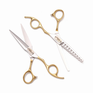Chuyên Nghiệp Tóc Kéo Vàng Xử Lý Mỏng Texturizing Kéo Răng Khác Nhau 440C Nhật Bản Thép Làm Tóc Công Cụ Cắt Tóc - Product Image 6
