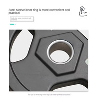 Équipement de gymnastique Haltères libres Big Hole Rubber-Coated Barbell for Squat Training Hand Weight Haltérophilie Hard Pull Fitness