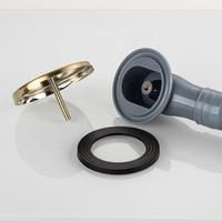 Joyhoo Meilleur Prix Bonde de baignoire escamotable en plastique gris anthracite brossé pour hôtel