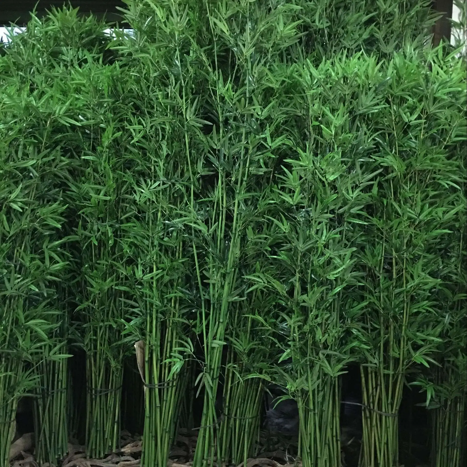 Decoração de cerca de bambu artificial