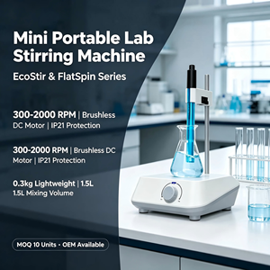 Agitateur Magnétique 1,5 L Mini Portable pour Laboratoire, Support d'Électrode <span class=keywords><strong>pH</strong></span>, Moteur DC Sans Balais, Tension Universelle pour Applications Chimiques - Product Image 5