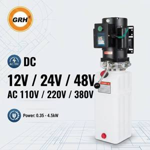 Système de puissance hydraulique 12V 24V simple ou double action 5-30L en acier et aluminium thermolaqué et anodisé pour remorque benne - Product Image 2