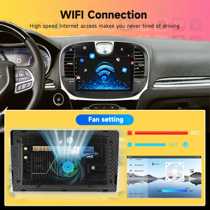 Hikity Cho Chrysler 300 2011 Qualcomm 8 Core 9 ''Xe Stereo 4 + 64G Không Dây Carplay Android Tự Động Wifi 4G Quạt Làm Mát Âm Thanh Xe Hơi - Product Image 3