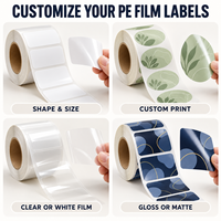 Autocollant rond en vinyle PVC synthétique imperméable, imprimé sur mesure, avec logo de marque, adhésif, en rouleau