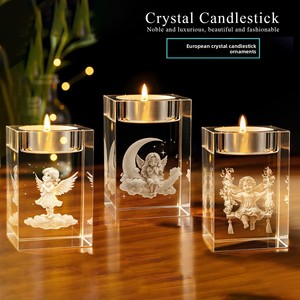 Ornamenti Natalizi Serie Angelo Inciso su Cristallo, Decorazioni Ecologiche e Durevoli per la Casa, Ideali per Cene a Lume di Candela - Product Image 2