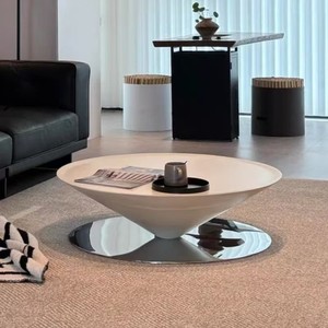 <span class=keywords><strong>Table</strong></span> <span class=keywords><strong>basse</strong></span> italienne avant-gardiste en forme de soucoupe volante, <span class=keywords><strong>table</strong></span> <span class=keywords><strong>basse</strong></span> minimaliste moderne, élégance du salon, design métallique exceptionnel - Product Image 3