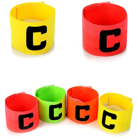 Brazalete de capitán al por mayor, paquete de 4 bandas elásticas para el brazo para entrenamiento de equipos de fútbol, brazaletes de entrenamiento de fútbol