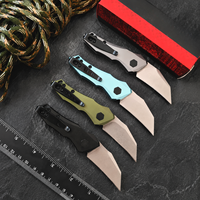 Couteau de poche pliable classique de chasse de qualité supérieure KS7350, couteau utilitaire tactique avec manche en alliage d'aluminium usiné CNC