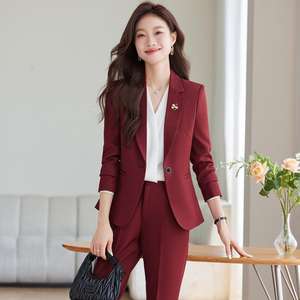 Costume pour femme, veste <span class=keywords><strong>de</strong></span> travail, entretien d'embauche, robe haut <span class=keywords><strong>de</strong></span> gamme, nouveau style 2024, vêtements <span class=keywords><strong>de</strong></span> travail amincissants pour hommes <span class=keywords><strong>de</strong></span> petite taille - Product Image 3