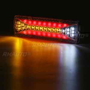 2 feux arrière LED 12V 24V pour remorque, camion, bateau, véhicule utilitaire, bus, camping-car, tracteur, voiture, avec clignotants, feux de recul et feux stop - Product Image 4