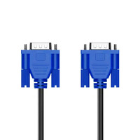 Câble VGA mâle-mâle personnalisé pour caméra et moniteur 1,8 m, gaine en PVC tressé, connecteur argenté, sac en PE en stock