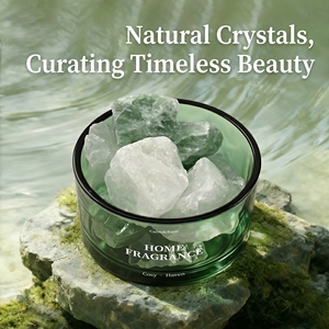 Hailandi - Juego de Regalo de Aromaterapia con Piedras de Cristal Naturales de Lujo, Difusor de Aceites Esenciales Ecológico de Larga Duración, Cilindro de Vidrio para DIY - Product Image 1