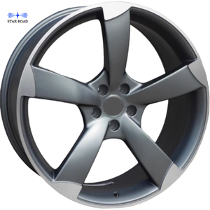 RCSR pour <span class=keywords><strong>AUDI</strong></span> 17 18 19 20 pouces 5X112 voiture jante en alliage d'aluminium roues mat pistolet gris Machine visage après-vente - Product Image 1