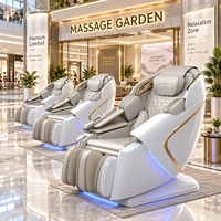 Fauteuil de massage 4D inclinable à rail SL, corps entier, zéro gravité, pour la rentabilité passive, hub de bien-être, canapé robotisé Shiatsu