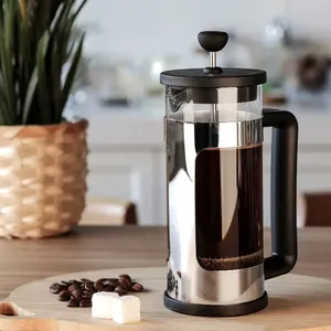 Plastik paslanmaz çelik kahve demleyici kahve yapıcı çay makinesi cam fransız basın