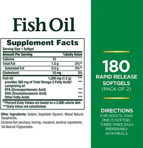 High Quality Omega 3 6 9 Fish Oil Softgel Capsule Oem 200 Pills Omega 3 18/12 Omega 3 Fish Oil