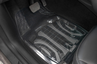 Universell Passende 3-teilige Transparente/Graue 2mm Dicke PVC Allwetterschutz Rutschfeste Auto-Fußmatten