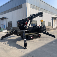 Nouvelle grue araignée mobile 5 tonnes, bras télescopique 360 degrés, mini-grue sur chenilles hydraulique, bras articulé, hauteur de levage 18m, 17m