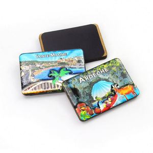 New Product France City Souvenir Mdf Cutout <b>Fridge</b> Double Layer Wooden Epoxy Magnet - Product Image 3