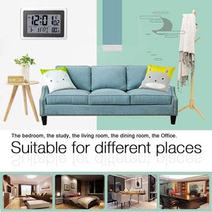 <span class=keywords><strong>Horloge</strong></span> murale électronique moderne <span class=keywords><strong>à</strong></span> grand écran LCD, fonctionnant sur <span class=keywords><strong>piles</strong></span>, avec affichage de la température intérieure, <span class=keywords><strong>calendrier</strong></span>, alarme, décoration <span class=keywords><strong>pour</strong></span> la maison, bureau - Product Image 5