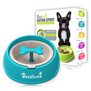 Fournitures pour animaux de compagnie/bols : Bol anti-étouffement rotatif en forme d'os pour animaux de compagnie, bol pour chien, bol pour chat, bol pour petit chien/loup - Product Image 5