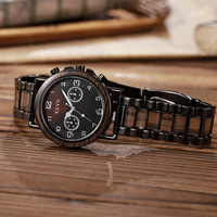 Montre à quartz écologique pour homme avec mouvement à perles, cadran rond de 30 mm, boîtier en alliage de zinc, affichage à aiguilles, bracelet en alliage