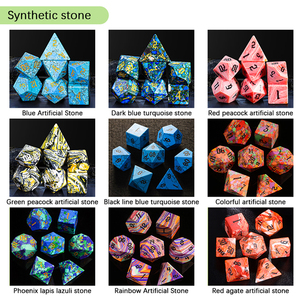 Thấp Moq Bất Ngờ Bí Ẩn 7Pcs Đa Diện RPG Xúc Xắc Sắc Nét Cạnh Xúc Xắc Đá Quý Natrual Đá Dnd Xúc Xắc Cho Vai Trò Chơi Trò Chơi - Product Image 2