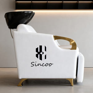 Sillón de Lavacabezas para Salón de Belleza y Spa Capilar, Equipo de Spa para Cabeza, Cama de Lavacabezas Negra con Patas Elevadas - Product Image 4