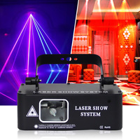 Projecteur de lampe laser à une tête avec animation DMX Lumières de faisceau de fête en couleur activées par le son pour la piste de danse de boîte de nuit
