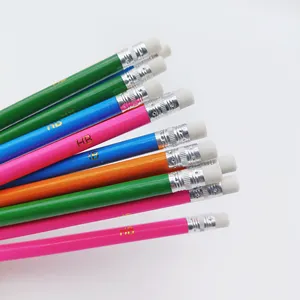 Hot Selling Round Cheap HB Pencil With White Eraser For Students And Officer School Stationery