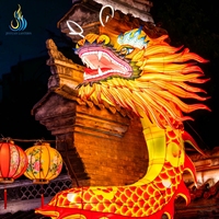 Sculpture de lanterne de dragon géant - Dragon lumineux pour festival chinois, défilés et décorations d'événements