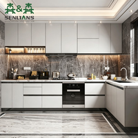 Armoires de cuisine SLS personnalisées, écologiques, résistantes à l'eau, en bois, modernes, modulaires, intégrées, ensemble complet, professionnelles, pour toute la maison