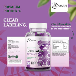 Gomitas de Resveratrol para el Cuidado de la Salud, Gomitas Veganas de Resveratrol, Resveratrol para Apoyo Antioxidante, Gomitas para el Cerebro - Product Image 3