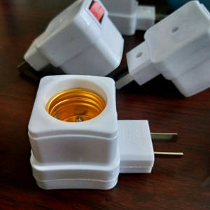 Portalámparas cuadrado blanco, 1 yuan, con enchufe, portalámparas giratorio, 1 yuan, 2 yuan, mercancía general. - Product Image 4