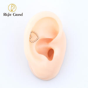 Implantaat Kwaliteit Titanium Astm F136 Kralen Holle Hartvorm Tragus Labret Piercing Oorknopjes - Product Image 5