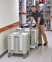 Für Cambro Kommerzieller Kompakter Geschirrtransportwagen Verstellbarer Kunststoff-Aufbewahrungstransport für Gewerbliche Küchen, Hotels & Restaurants