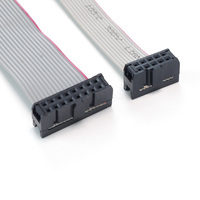 Cable Plano IDC de 6-40 Pines, Paso de 1.27/2.54 mm, AWM 2651, 28AWG, Gris, Hembra/Macho, para Sintetizador Modular Eurorack PLC