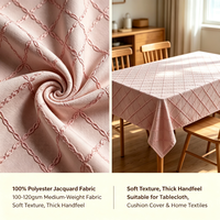 Tissu Jacquard 100% Polyester Texturé et à Motifs, Largeur 98 pouces, Vente en Gros, pour Nappes, Revêtements de Table et Textiles d'Ameublement, Écologique