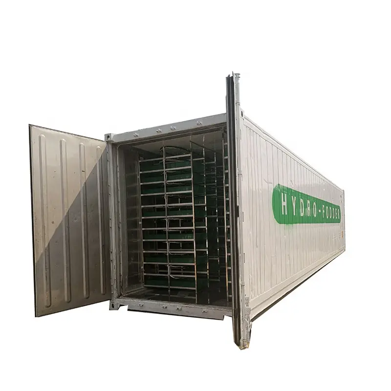 20ft 40hq Gerst Spruit Machine, Boerderij Container Door China Leverancier Hydrocultuur Voedergewassen Container Volledige Systeem